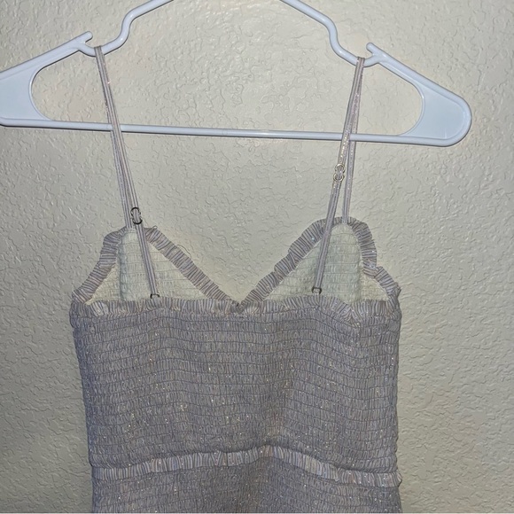 Lovers + Friends Sallie Metalic Smocked Mini Dress Size XS New With Tags - Picture 5 of 8